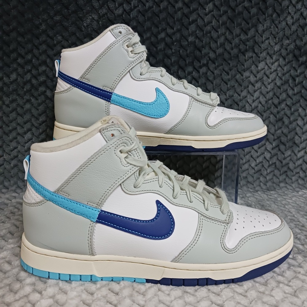 Nike Dunk High Retro SE Men's Basketball Shoes Summit White Baltic Blue Size 9